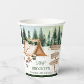 Gobelets En Papier Camping Bonfire Campfire S'mores Anniversaire Exté (Recto)
