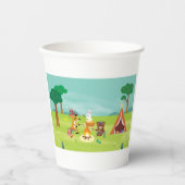 Gobelets En Papier Camping Coupes d'Anniversaire À Thème (Recto)