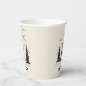 Gobelets En Papier Camping d'anniversaire personnalisé (Droite)