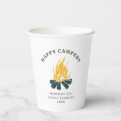 Gobelets En Papier Camping Happy Campers Vacances Famille Voyage Pers (Verso)