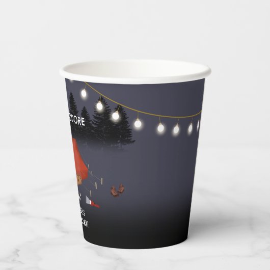 Gobelets En Papier Camping Outdoor Adventure Camping Fête d'anniversa (Verso)