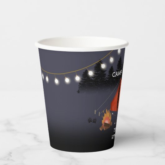 Gobelets En Papier Camping Outdoor Adventure Camping Fête d'anniversa (Recto)