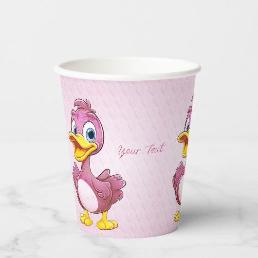 Gobelets En Papier Canards roses tasse de papier (Recto)