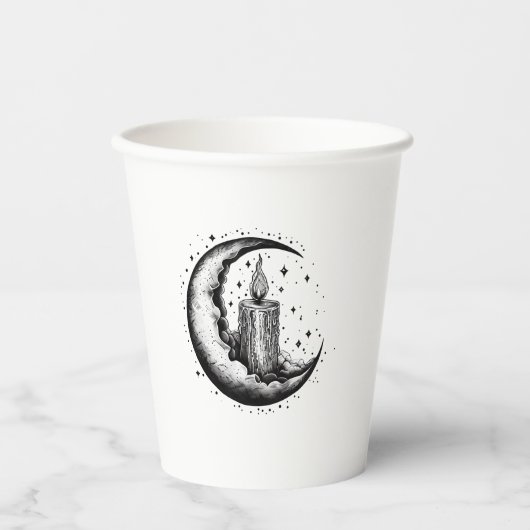 Gobelets En Papier Candle Lit Moon (Recto)
