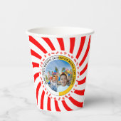 Gobelets En Papier Candy Theme Double Anniversaire Célébration (Recto)