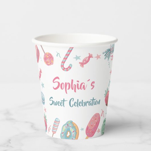 Gobelets En Papier Candyland Candy tasse de papier (Recto)