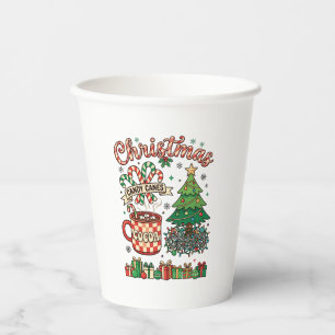 Gobelets En Papier Canne à sucre de Noël Canne de Noël Cacao Chaos Ar