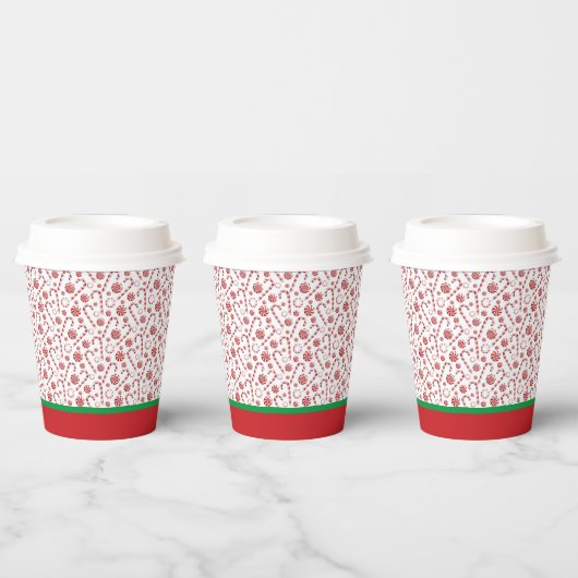 Gobelets En Papier Canne de Noël (Multi)