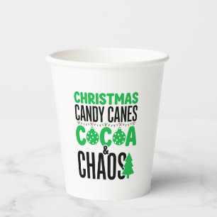 Gobelets En Papier Canne de Noël au Cacao Chaos Design