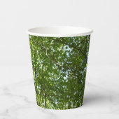 Gobelets En Papier Canopée du printemps Feuille Green Nature Scene (Verso)