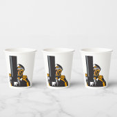 Gobelets En Papier Capitaine de sous-marin nautique utilisant un peri