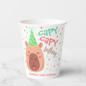 Gobelets En Papier Capy capy anniversaire capybara (Recto)