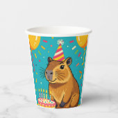 Gobelets En Papier Capybara Anniversaire Partie Approvisionnement tas (Recto)