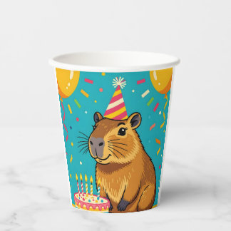 Gobelets En Papier Capybara Anniversaire Partie Approvisionnement tas
