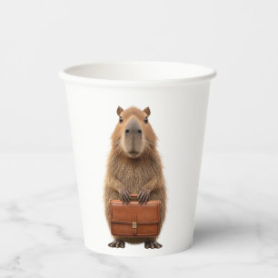 Gobelets En Papier Capybara d'affaires avec Porte-documents