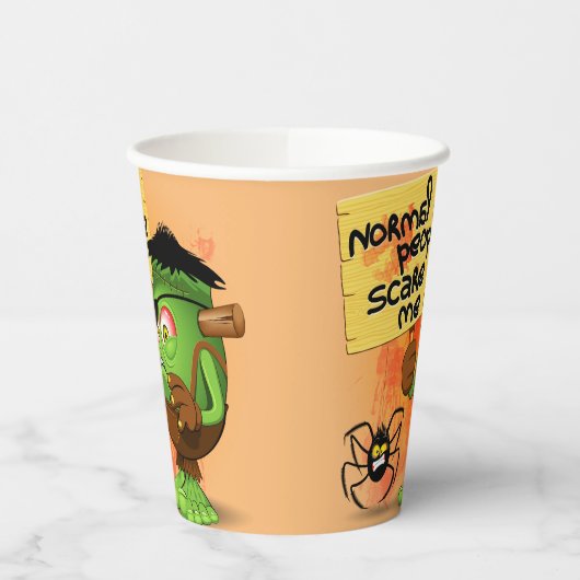 Gobelets En Papier Caractère Frankenstein de 'Normal People Scare Me' (Gauche)