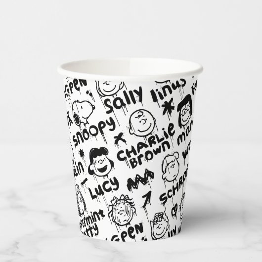 Gobelets En Papier Caractères arachide Motif Graffiti (Gauche)