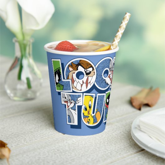 Gobelets En Papier Caractères LOONEY TUNES™ en lettres (Insitu)