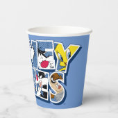 Gobelets En Papier Caractères LOONEY TUNES™ en lettres (Verso)
