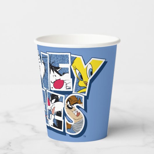 Gobelets En Papier Caractères LOONEY TUNES™ en lettres (Verso)