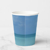 Gobelets En Papier Caraïbes Horizon Tropical Turquoise Bleu (Droite)