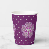 Gobelets En Papier Cardinal Red Rosace (Verso)