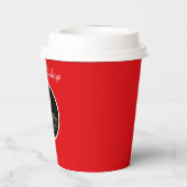 Gobelets En Papier Cardinal sur les Fêtes Noires et Rouges (Verso)