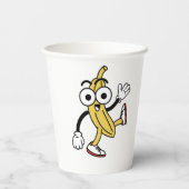 Gobelets En Papier Caricature à la banane (Verso)