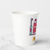 Gobelets En Papier Caricature Amis de soins oraux (Recto)