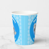 Gobelets En Papier Caricature bleu loutre de mer joyeux (Droite)