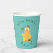 Gobelets En Papier Caricature citrouille gourde en beuret joyeux (Verso)