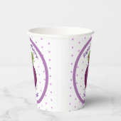 Gobelets En Papier Caricature de betterave mignonne et violette (Droite)