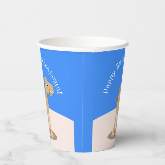 Gobelets En Papier Caricature de dromadaire joyeux et souriant (Droite)