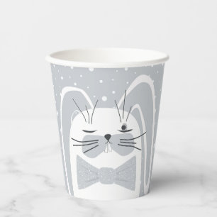 Gobelets En Papier Caricature de lapin, symbole 2023.