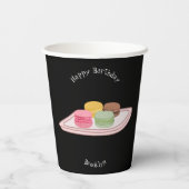 Gobelets En Papier Caricature de Macaron (Verso)