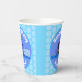 Gobelets En Papier Caricature de manchot joyeux sautant (Gauche)