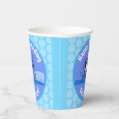 Gobelets En Papier Caricature de manchot joyeux sautant (Droite)