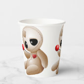 Gobelets En Papier Caricature de poupée vaudou en amour (Recto)