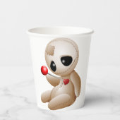 Gobelets En Papier Caricature de poupée vaudou en amour (Verso)