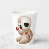 Gobelets En Papier Caricature de poupée vaudou en amour (Recto)