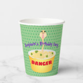 Gobelets En Papier Caricature de serpent aux nouilles mignonnes illus (Verso)