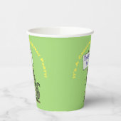 Gobelets En Papier Caricature d'humour de crocodile vert mignon et dr (Gauche)