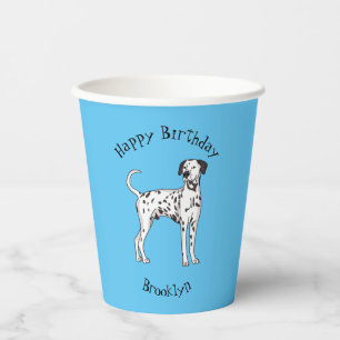 Gobelets En Papier Caricature pour chien dalmate
