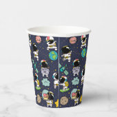 Gobelets En Papier Caricature spatiale astronaute (Droite)