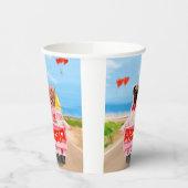 Gobelets En Papier Carlin Chien Saint-Valentin Coeurs de camion (Gauche)