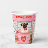 Gobelets En Papier Carlin Chien Valentine's Day Kissing Booth (Verso)