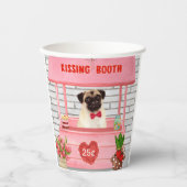Gobelets En Papier Carlin Chien Valentine's Day Kissing Booth (Recto)