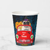 Gobelets En Papier Carlin Chien voiture voiture effrayant Halloween (Verso)