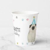Gobelets En Papier Carlin Lets Pawty Chien Anniversaire Party Blue Pa (Droite)