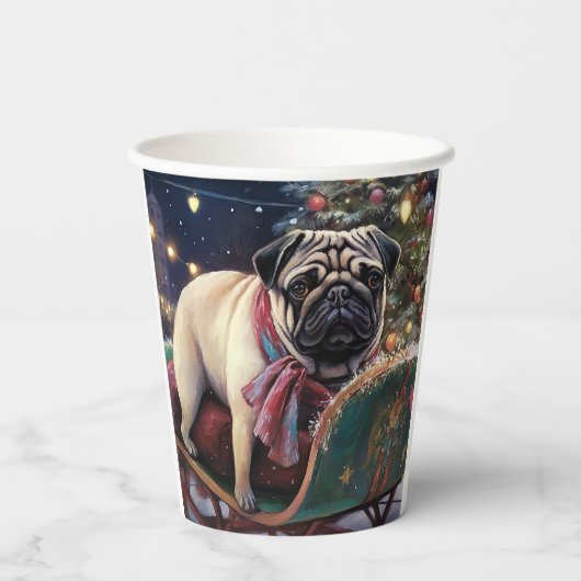 Gobelets En Papier Carlin Noël Festive Saison (Verso)